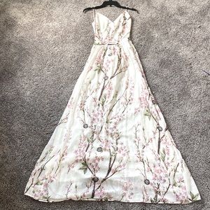 FLORAL BACKLESS DRESS
